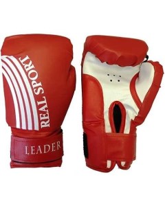 Боксерские перчатки Leader красные 12 унций Realsport
