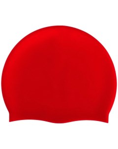 Шапочка для плавания силиконовая одноцветная Красный Milinda