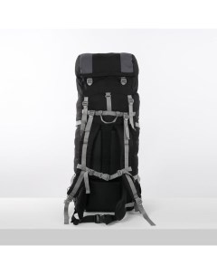 Рюкзак туристический Taif 90 л на шнурке наружный карман 2 боковых сетки черный серый Nobrand