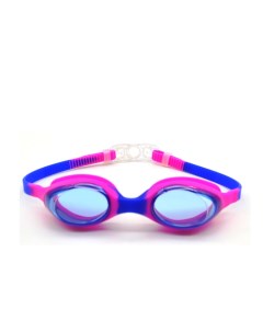 Очки для плавания 6 15 лет сине розовые спортивные AF от UVA UVB силикон Mystyle