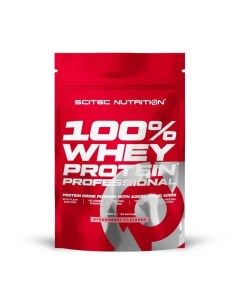 Протеин Whey Protein Professional клубника 1 кг Scitec nutrition