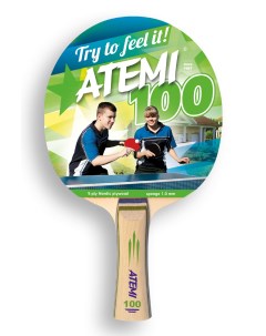 Ракетка для настольного тенниса 100 CV коническая ручка синяя Atemi