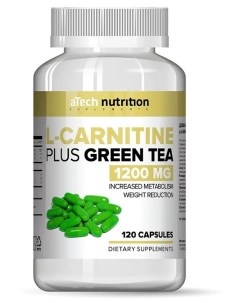 L карнитин аTech Nutrition с зеленым чаем 1200 мг 120 шт Atech nutrition