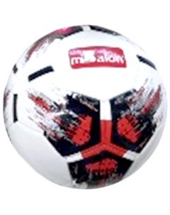 Мяч футбольный PU 330 г 2 слоя размер 5 MIBALON белый красный Nobrand