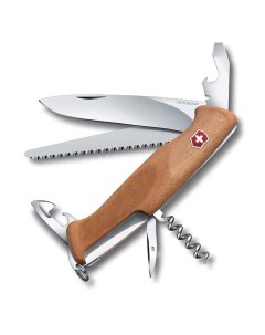 Нож перочинный RangerWood 55 130 мм 10 фнк рукоять из орехового дерева Victorinox