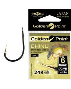 Рыболовные крючки Golden Point Chinu 8 10 шт Mikado