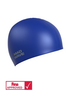 Шапочка для плавания Intensive Silicone Solid blue Mad wave