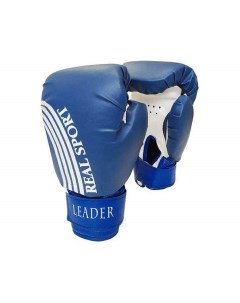 Боксерские перчатки Leader синие 6 унций Realsport