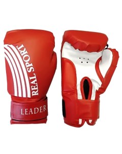 Боксерские перчатки красные 10 унций Leader