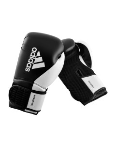 Перчатки боксерские Hybrid 150 черно белые вес 8 унций Adidas
