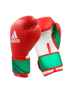 Перчатки боксерские Speed Pro красно бело зеленые вес 18 унций Adidas