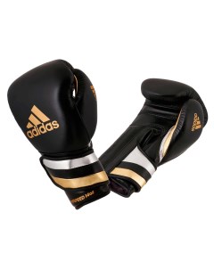 Перчатки боксерские AdiSpeed черно золото серебристые вес 18 унций Adidas