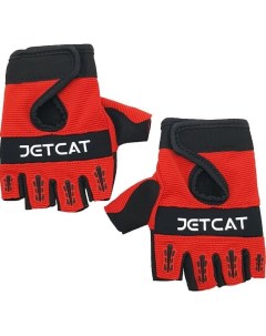 Перчатки Pro M Короткие пальцы красные чёрные Jetcat