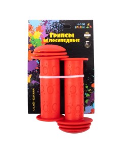 Грипсы детские резиновые длина 102 мм красные Vinca sport