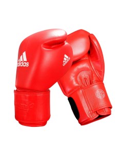 Перчатки боксерские Muay Thai Gloves 300 красно белые вес 12 унций Adidas