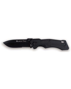 Туристический нож Black Tac Folding Tactical Knife черный Ontario