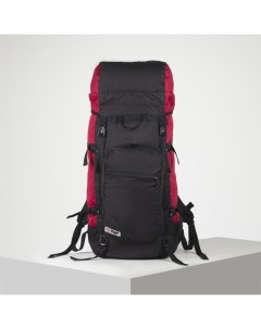 Рюкзак туристический 70 л отдел на шнурке наружный карман 2 боковые сетки черный Nobrand