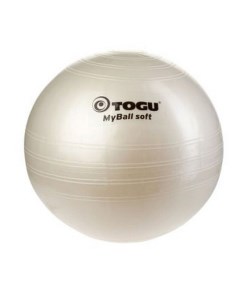 Гимнастический мяч My Ball Soft 65 см белый перламутровый Togu