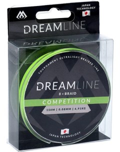 Леска плетеная Dreamline Competition 0 18 мм 150 м 18 32 кг green Mikado