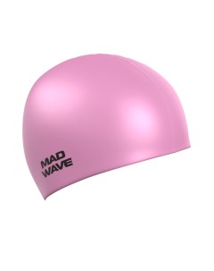 Шапочка для плавания Pastel Silicone Solid pink Mad wave