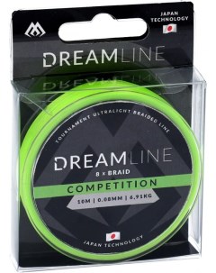 Леска плетеная Dreamline Competition 0 18 мм 10 м 18 32 кг green Mikado