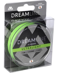 Леска плетеная Dreamline Ultralight 0 06 мм 150 м 4 43 кг fluo Mikado