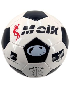Мяч футбольный PVC 270 г 2 слоя размер 5 MEIK белый черный Nobrand