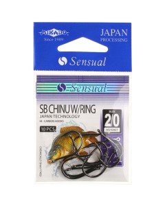 Крючки SENSUAL SB CHINU W RING 1 0 BN с ушком 10 шт Mikado
