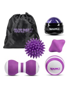 Набор из 5 массажных мячей для мфр фитнеса и йоги Yogaballz