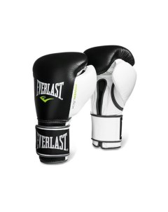 Боксерские перчатки Powerlock черные белые 12 унций Everlast