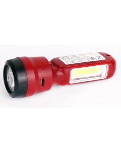Cветодиодный фонарь LED53764 фонарь акк 4В красн 2LED 3 Вт 2 реж USB бок Ultraflash