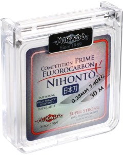 Леска флюрокарбоновая Nihonto Fluorocarbon Prime 0 3 мм 30 м 6 15 кг clear Mikado