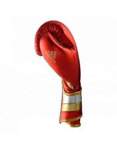 Перчатки боксерские AdiSpeed Metallic красно золото серебристые вес 14 унций Adidas