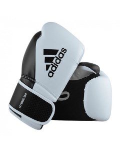 Перчатки боксерские Hybrid 150 бело чёрные 12 унций Adidas