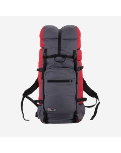 Рюкзак туристический 100 л отдел на шнурке наружный карман цвет серый красный Taif