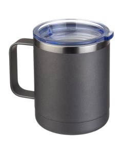 Термокружка для напитков с прозрачной крышкой объем 0 35 л серый PF_C3731 Perfeo