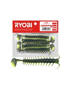 Мягкая силиконовая приманка риппер SLAG 59mm CN012 fresh kiwi 5 шт Ryobi