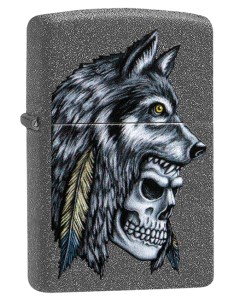 Зажигалка Wolf Skull Feather Design 29863 Original Made in the USA Zippo