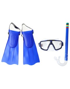 Набор для плавания детский 3 предмета маска трубка ласты безразмерные в пакете МИКС Onlitop