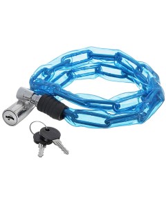Замок велосипедный цепь в пластиковой оплетке на ключе 3 5 х 80 см синий Stg