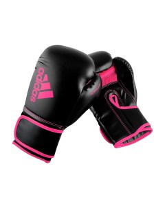 Перчатки боксерские Hybrid 80 черно розовые вес 8 унций Adidas