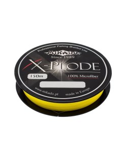 Леска плетеная X Plode 0 22 мм 150 м 24 45 кг yellow Mikado