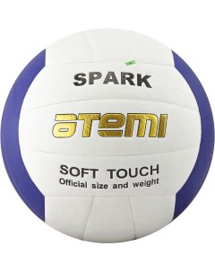 Мяч волейбольный SPARK синтетическая кожа Microfiber бел син 18п клееный 65 67 Atemi