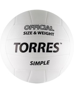 Волейбольный мяч Simple V30105 5 white Torres