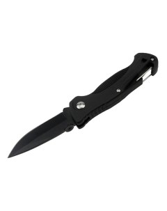 Нож складной с зажимом и свистком клинок 75 мм сталь 420С цв черный G611 BK Ganzo