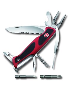 Мультитул RangerGrip красный черный 17 опций Victorinox