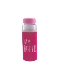Бутылка для воды MY BOTTLE 500 мл спортивная в чехле винтовая крышка розовый Nobrand