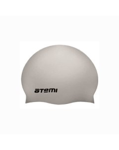 Шапочка для плавания взрослая 56 67 см серебро тонкий силикон TC408 Atemi