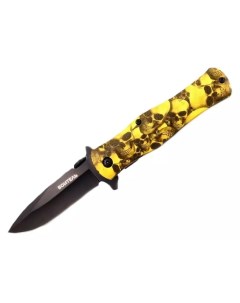 Туристический нож Воитель желтый черный Ножемир