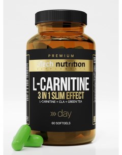 Л карнитин и зеленый чай Premium L Carnitine Plus Green Tea 60 капсул Atech nutrition